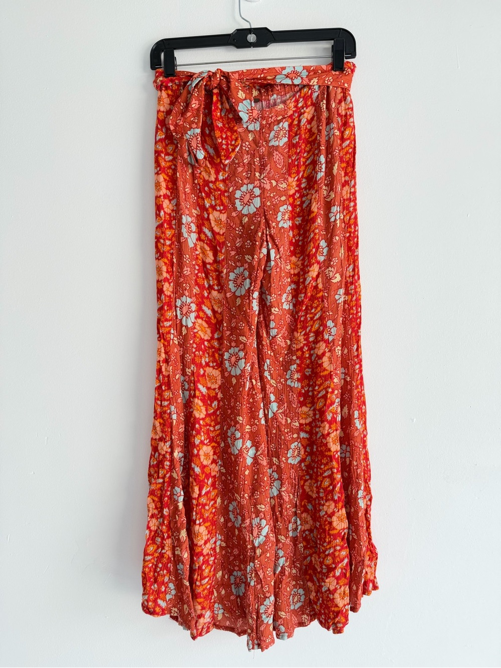 Free People Orange Rust Bali Sultry Boho Flare Pants Size XS 57015 - Picture 4 of 12